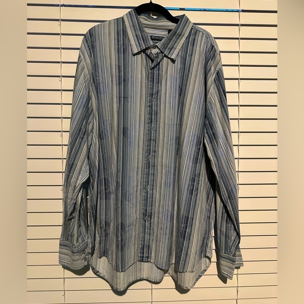 Casual striped and floral print shirt​​​​​​